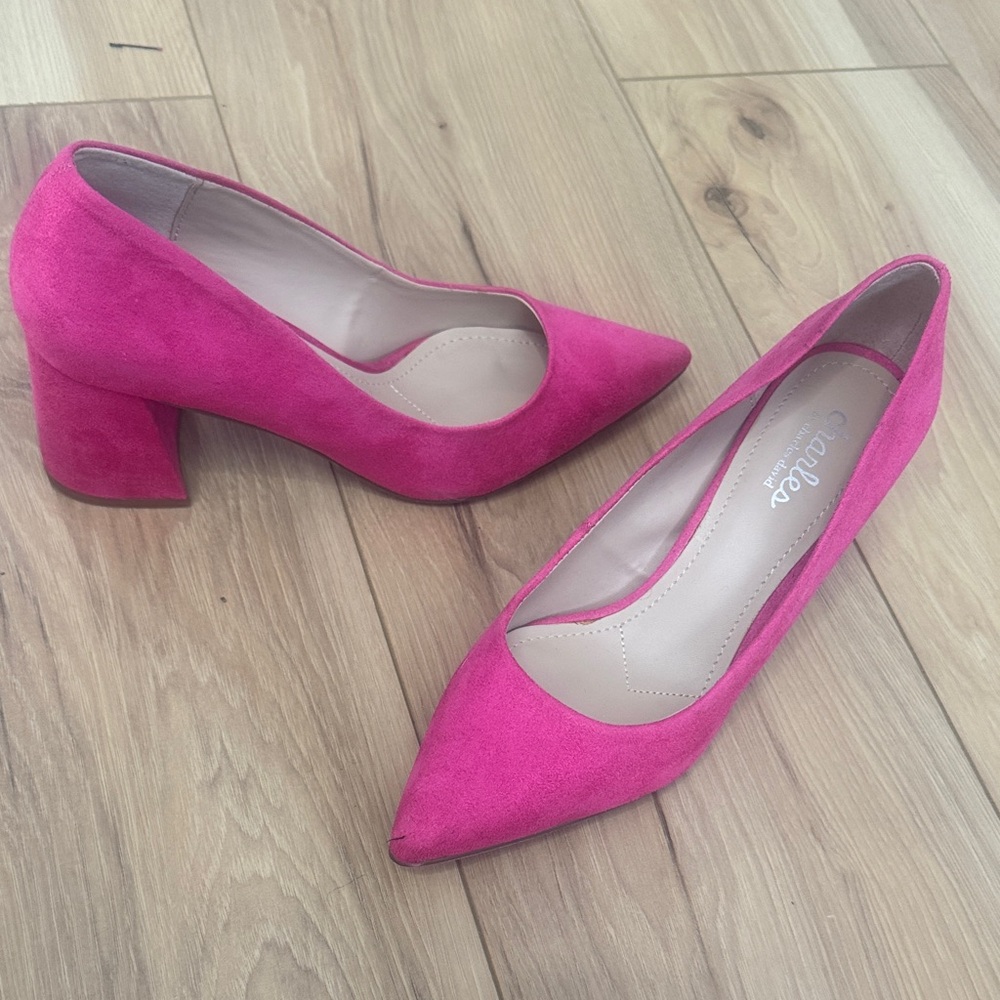 Charles David Fuchsia Block Heels